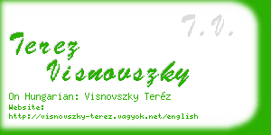 terez visnovszky business card
